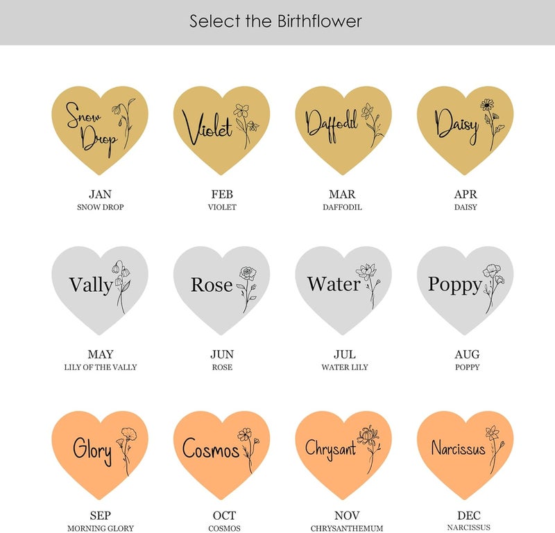 Twenty&Sixty Personalized Heart Locket Necklace for Women, Girl, Kids, Holds Pictures, Birth Flower Personalized & Engraved Picture Locket Necklace Gold/Silver/RoseGold - Image 5